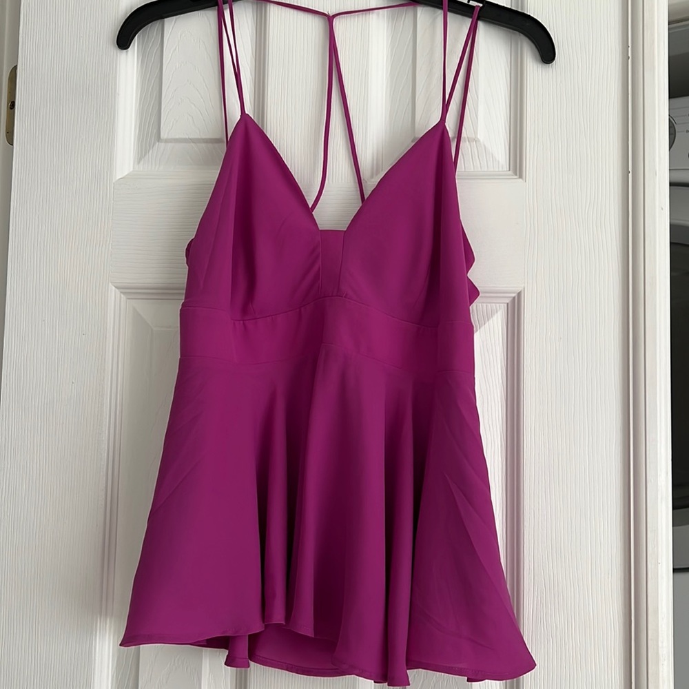 Purple Open Back Top